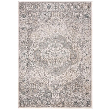 Safavieh 4 x 6 ft. Oregon 800 Power Loomed Rectangle Area Rug Ivory & Grey ORE867A-4